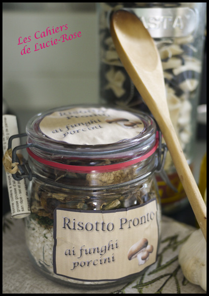 Kit cadeau risotto aux cèpes en bocal - Les cahiers de Lucie-Rose5