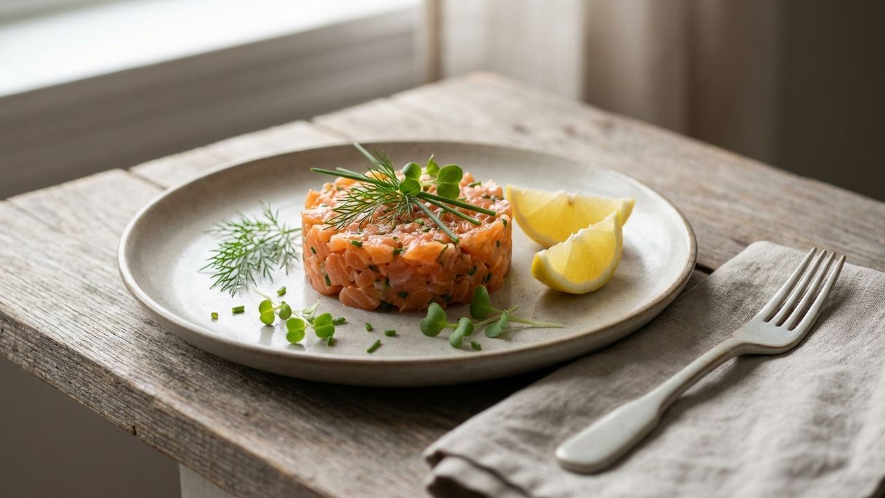 Entrée légère mais raffinée à base de saumon