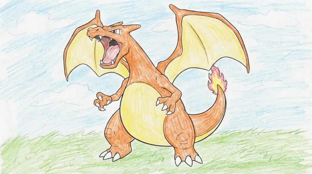 Coloriage de Dracaufeu gratuit à télécharger en PDF