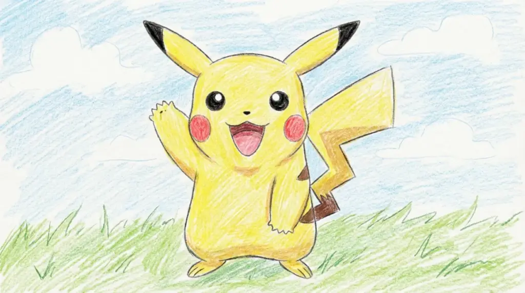 Coloriage de Pikachu à imprimer en A4