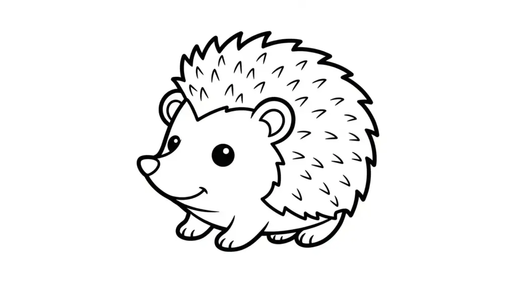 Dessin de hérisson mignon à imprimer
