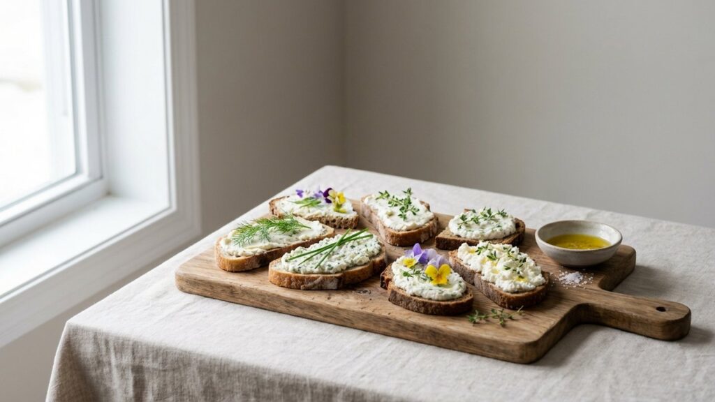 Plateau de toasts froids préparés la veille pour un apéritif réussi