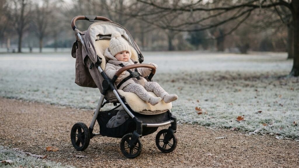 Bébé habillé chaudement pour sortir par temps froid