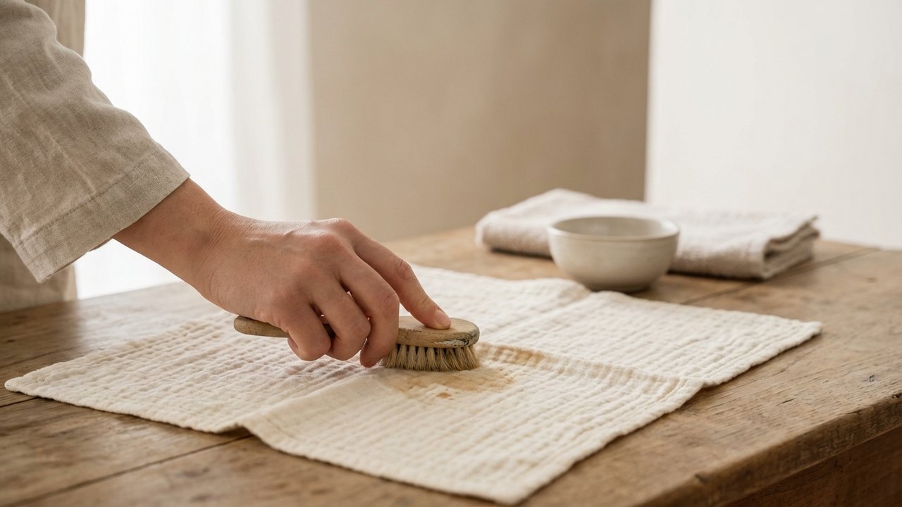 Enlever une tache sur un vêtement de bébé avant lavage