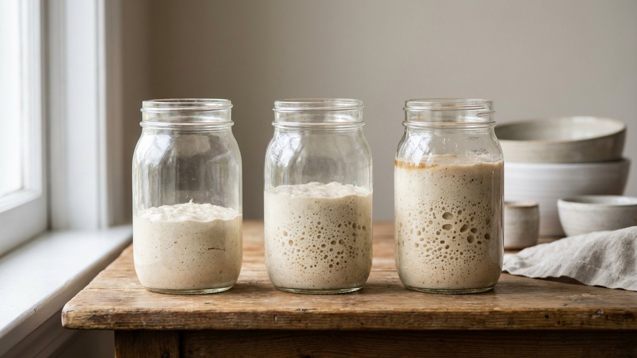 Évolution du levain maison au cours des jours de fermentation