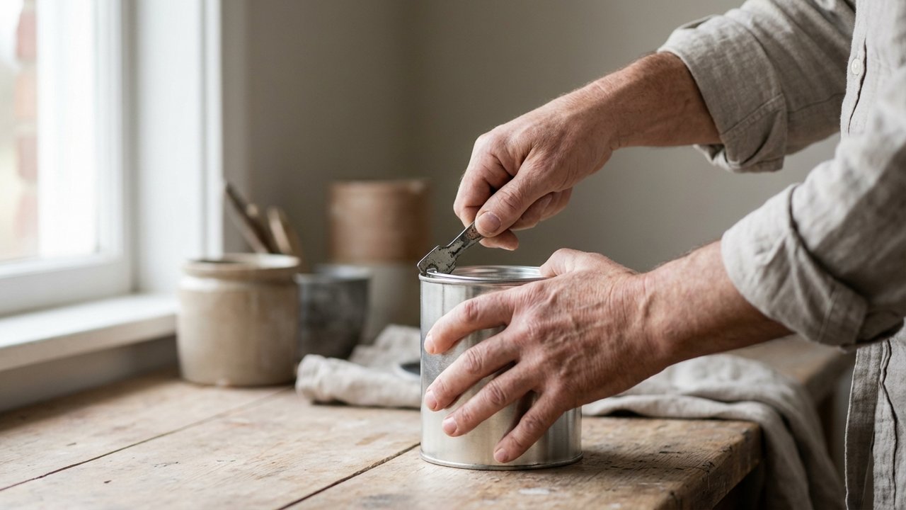 Différents outils pour ouvrir facilement un pot de peinture