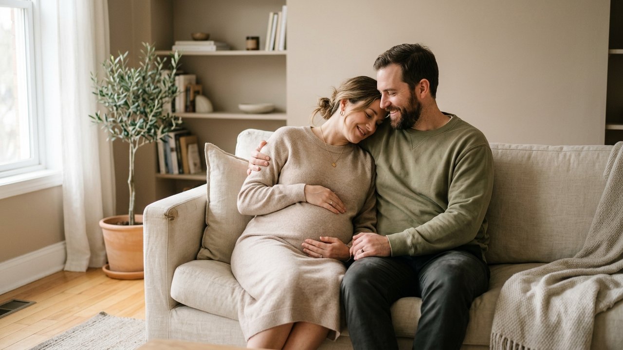 Couple heureux envisageant la parentalité et les changements de vie