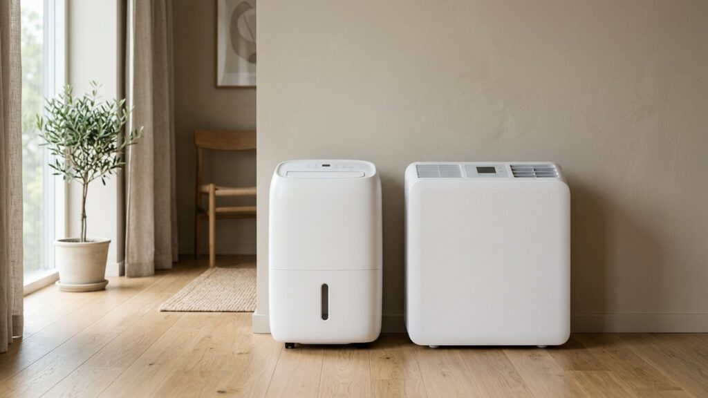 Comparaison entre un déshumidificateur et une VMC dans un intérieur