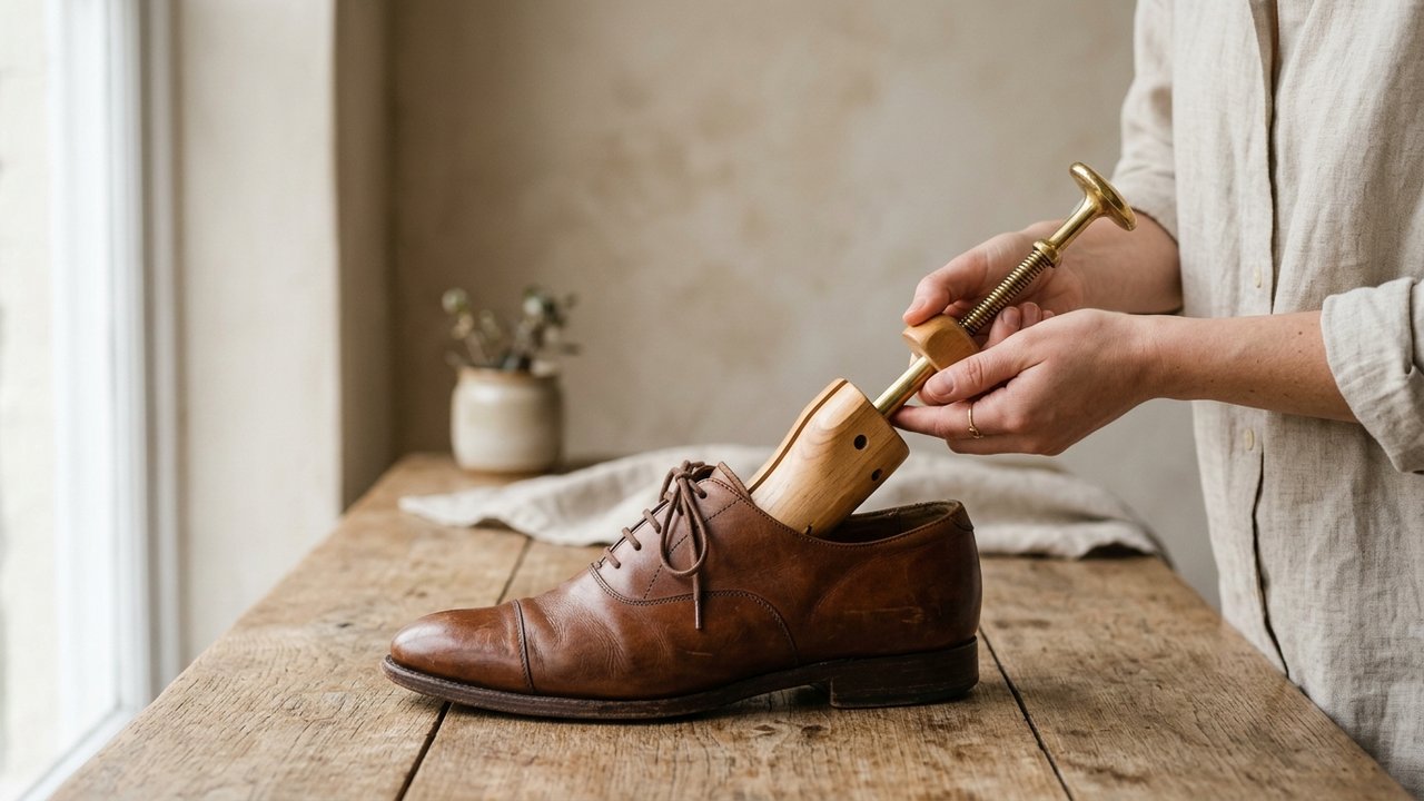 Embauchoir en bois massif pour élargir une chaussure en cuir
