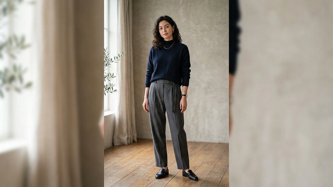 Tenue avec palette de couleurs neutres pour un look plus mature