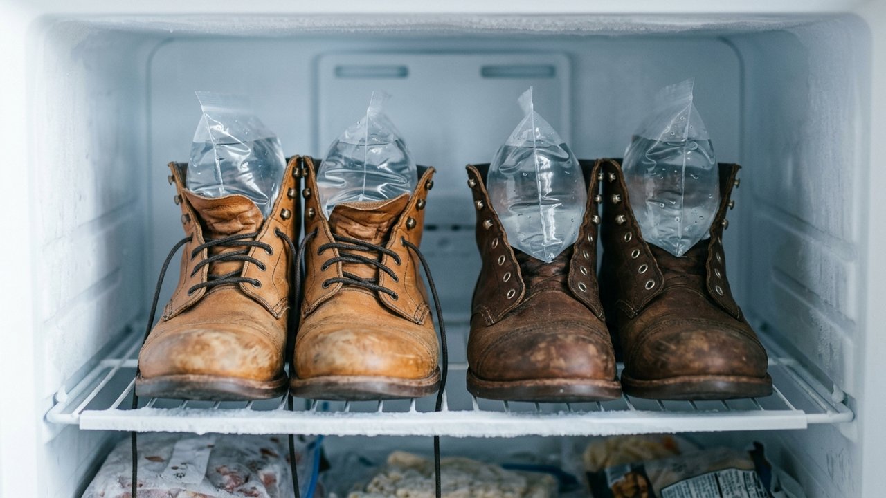 Technique du congélateur pour élargir des chaussures en cuir