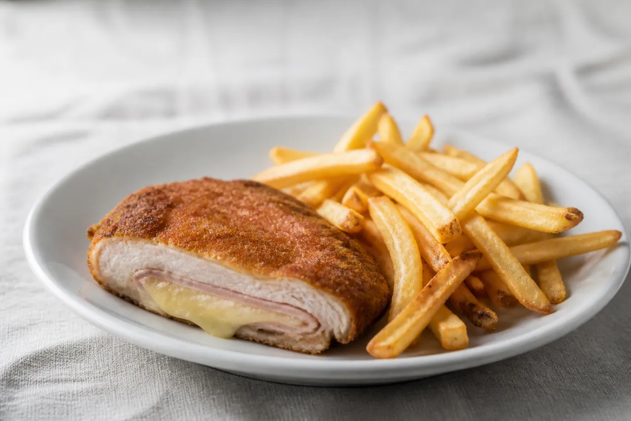 Accompagnement pour cordon bleu avec frites maison
