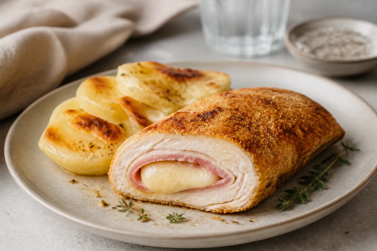 Accompagnement gourmand pour cordon bleu avec gratin dauphinois