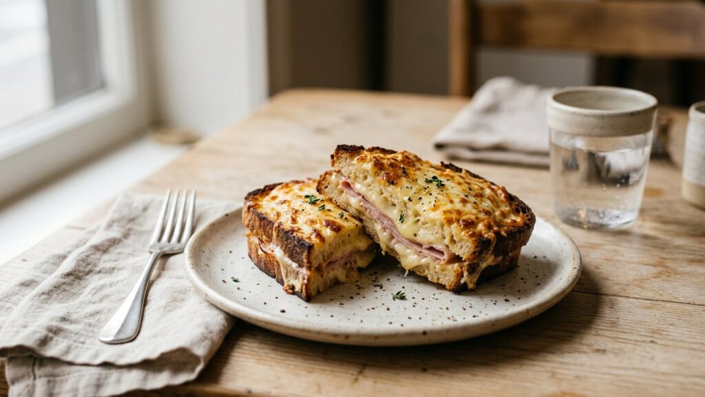 Croque-monsieur d'Alain Ducasse gratiné à la perfection