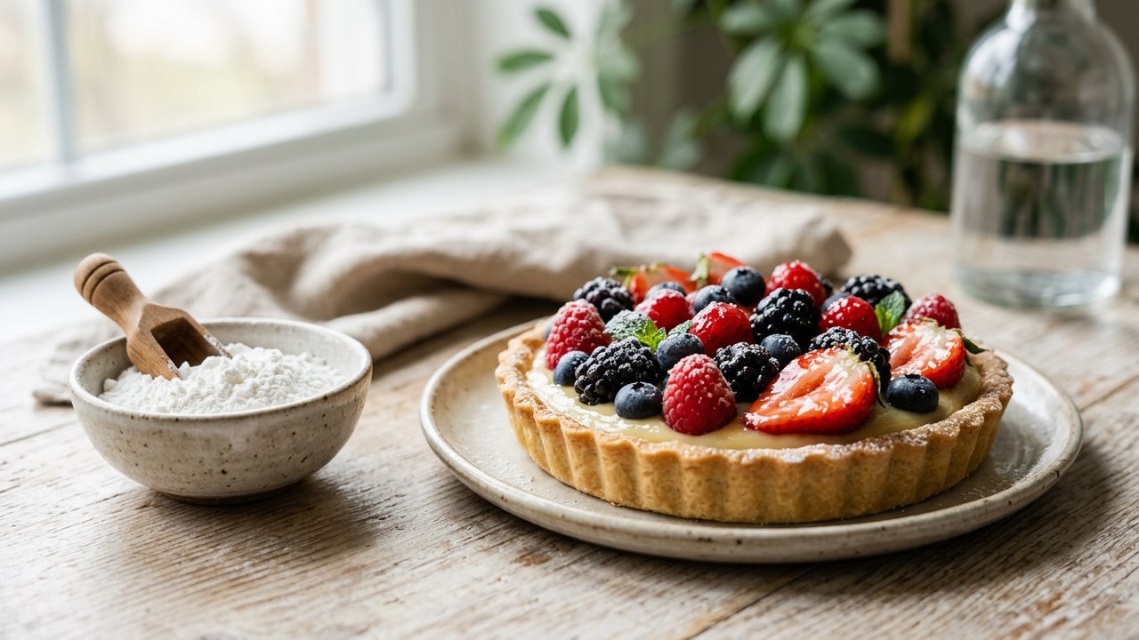 Garniture de tarte aux fruits épaissie à la fécule de tapioca