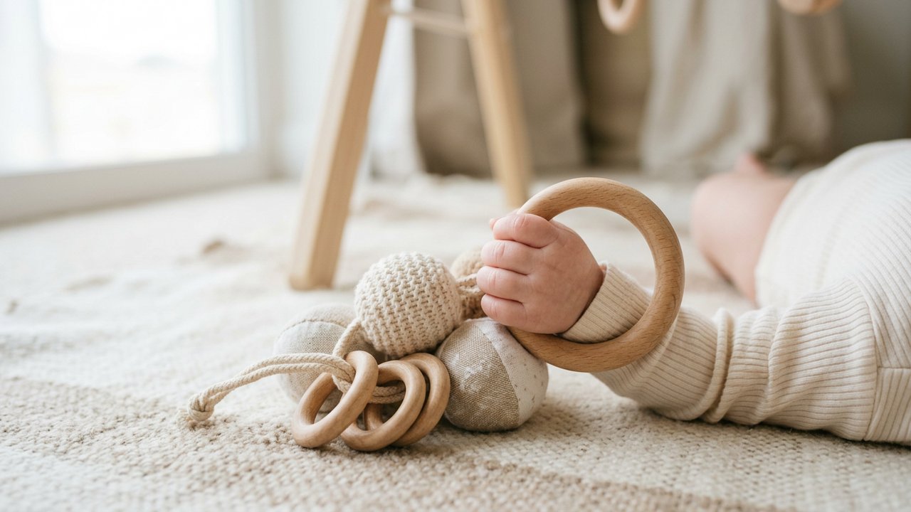 Hochets ergonomiques et balles sensorielles pour bébé de 6 mois