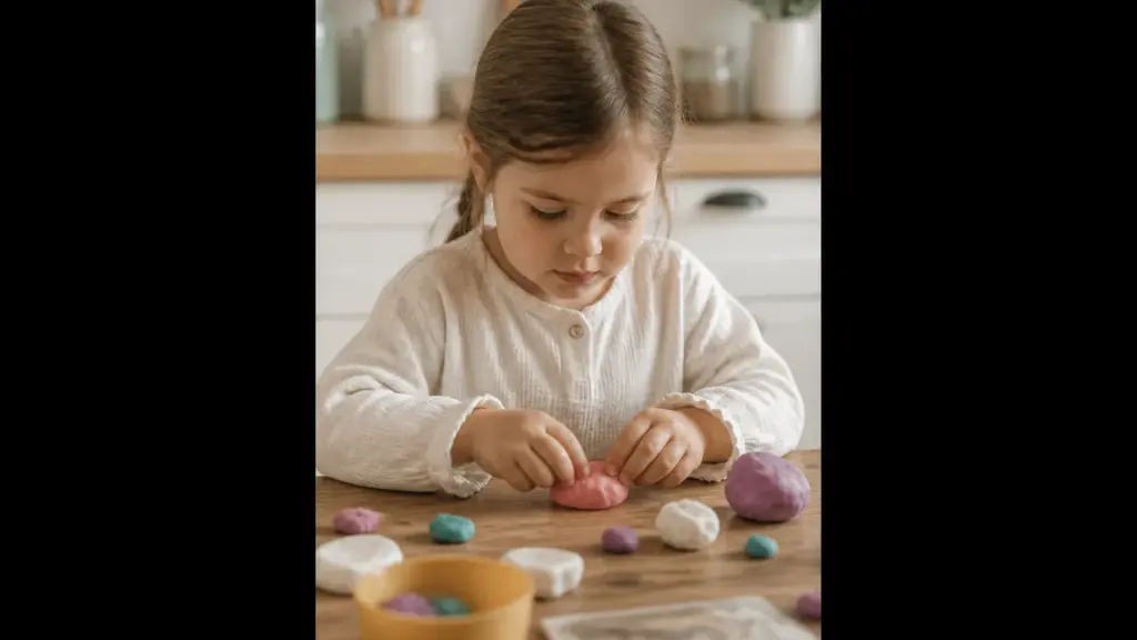 Pâte à modeler pour occuper un enfant de 4 ans