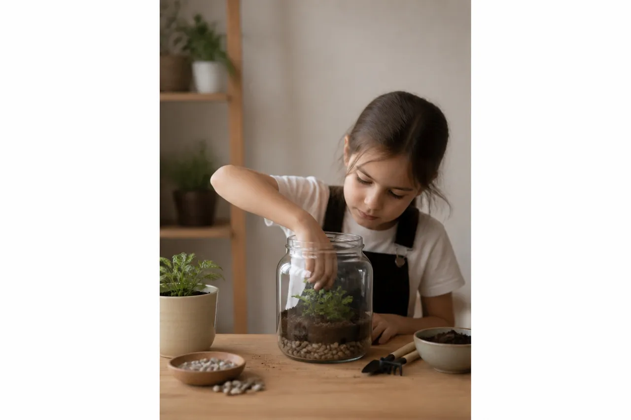 Terrarium maison pour occuper un enfant de 4 ans