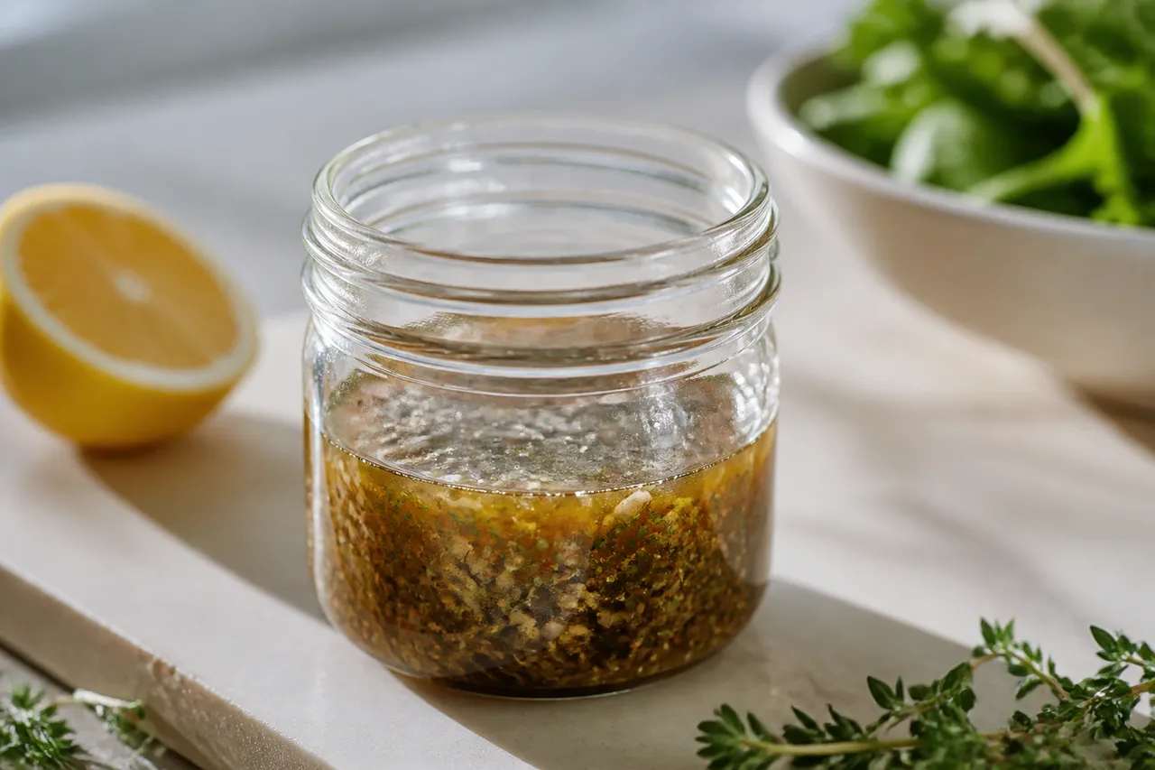 Vinaigrette citron-herbes pour accompagner le saumon