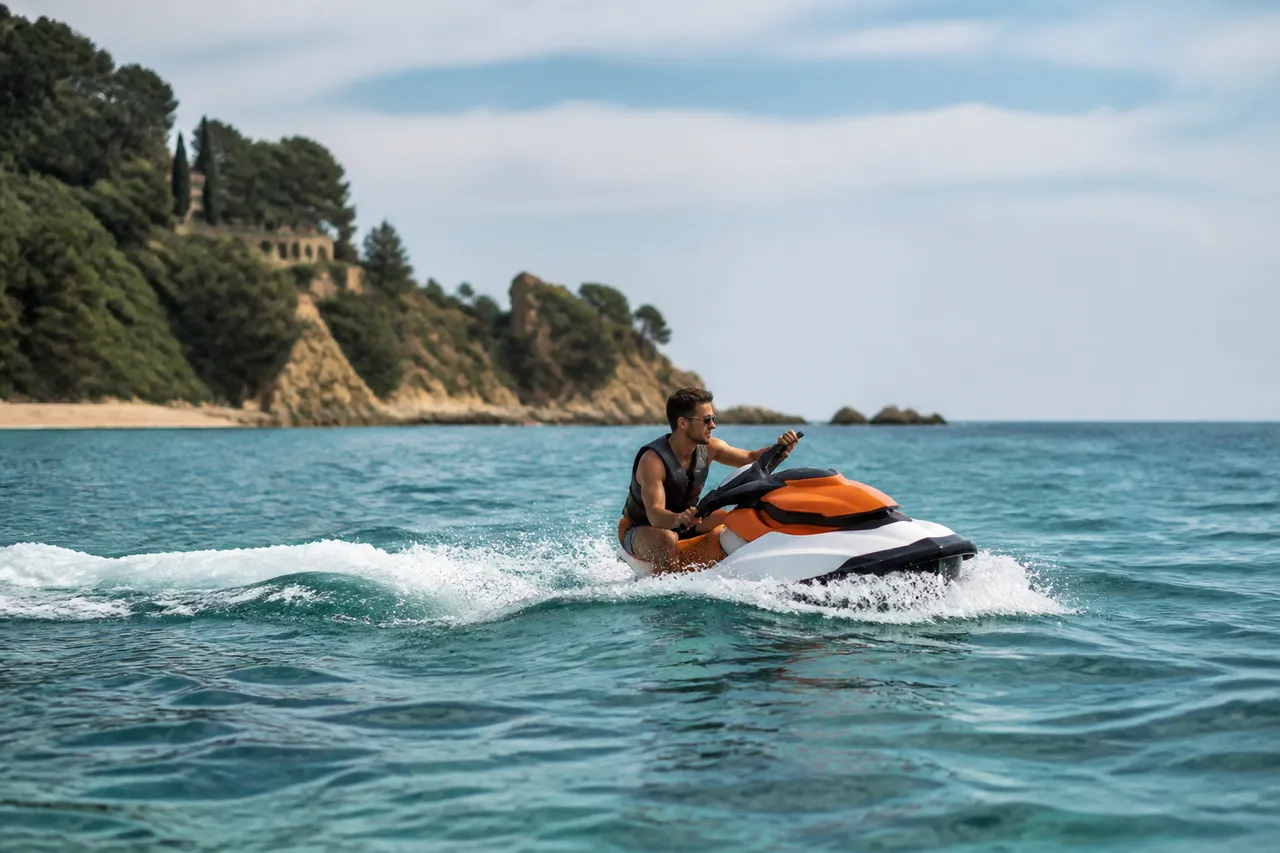 Jet ski sur la plage de Lloret de Mar